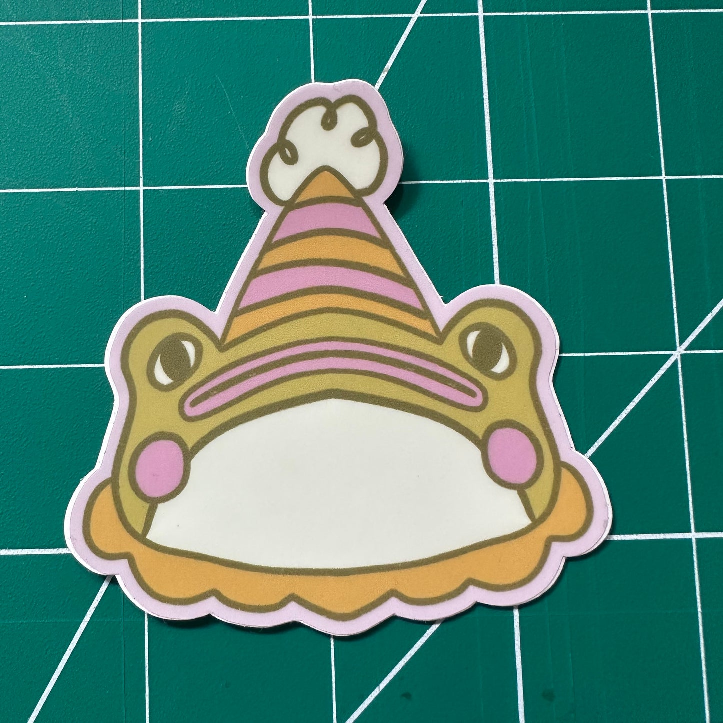 Clown Frog Sticker