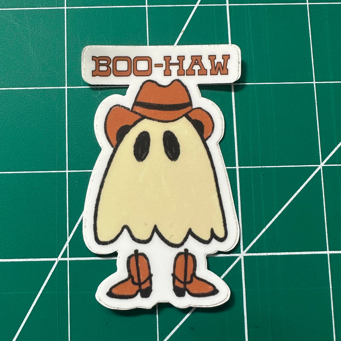 Boo Haw Cowboy Ghost Sticker