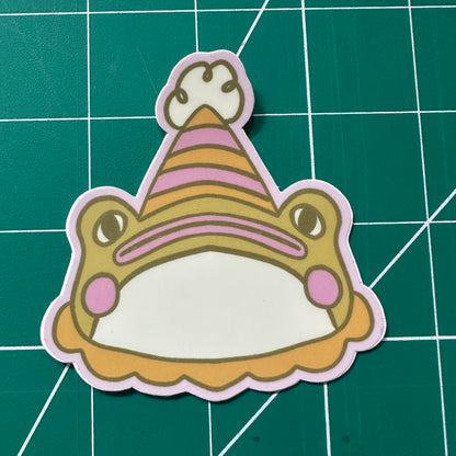 Clown Frog Sticker