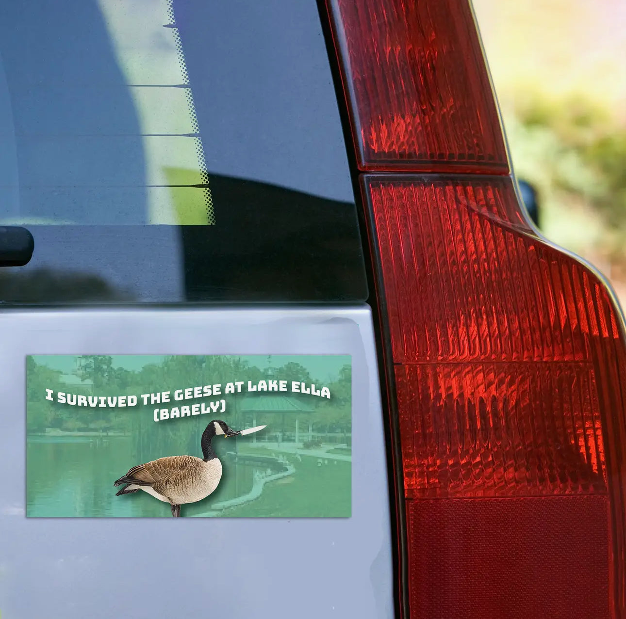 I Survived the Geese at Lake Ella Bumper Sticker