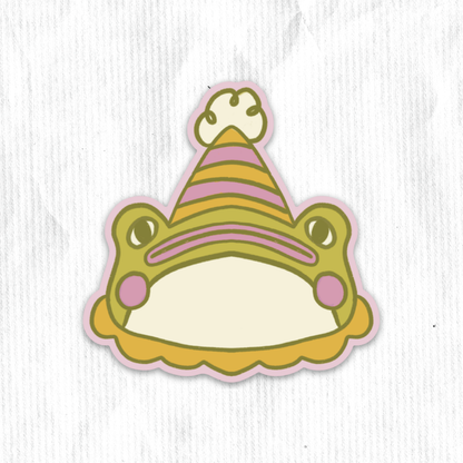 Clown Frog Sticker