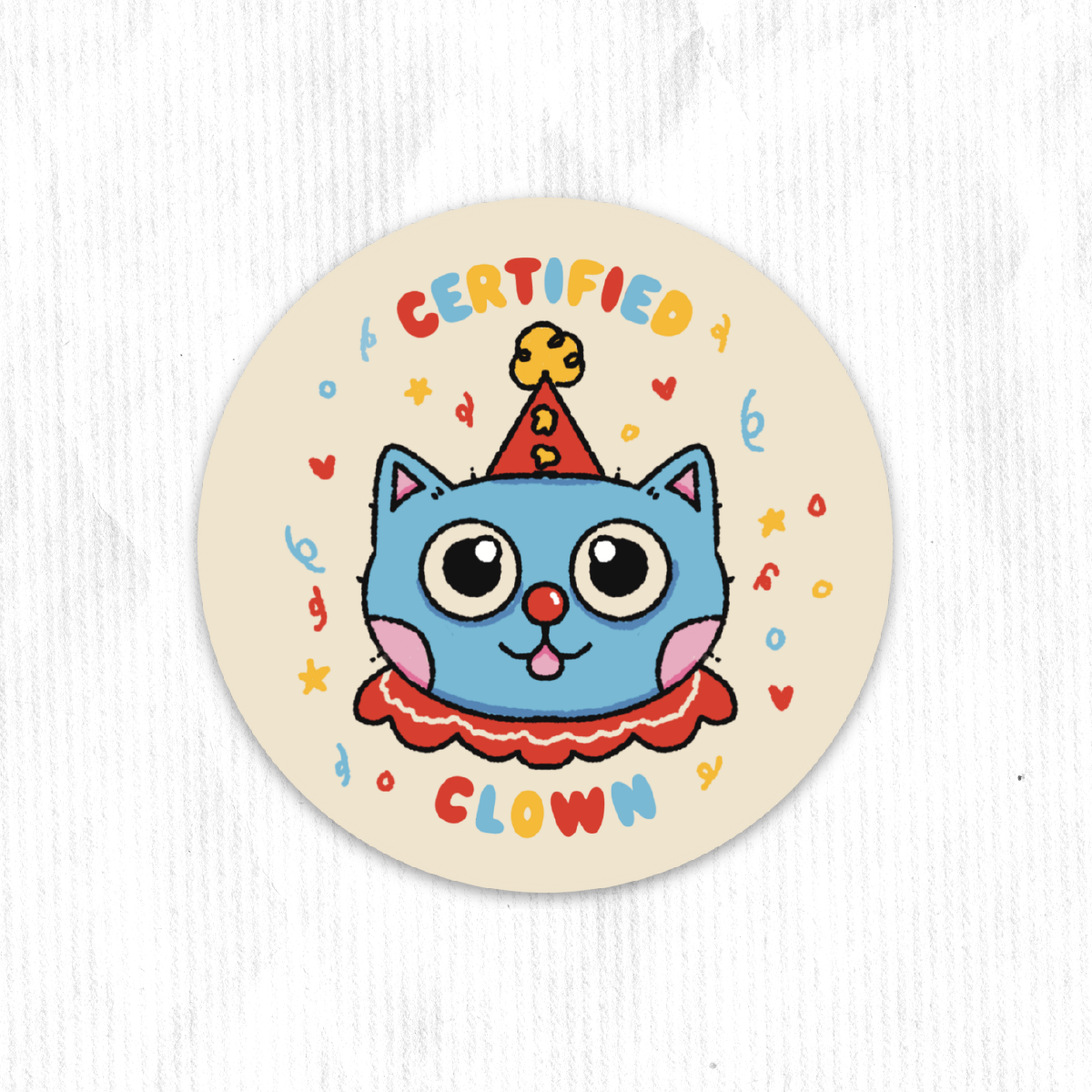 Circle Certified Clown Sticker