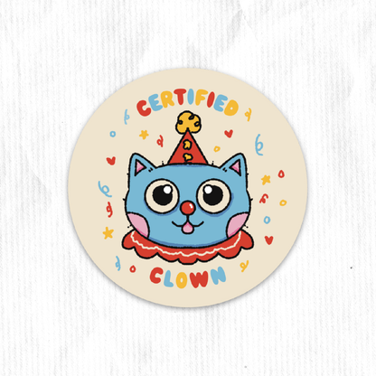 Circle Certified Clown Sticker
